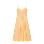 Robe longue soirée sexy à bretelles femmes, plissée, col en V sans manches