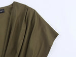 Robe de soirée élégante pour femme plissée col en V